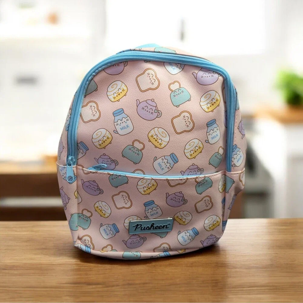 Pusheen Mini Backpack – Pink Breakfast Print, Claire’s Exclusive, New with Tags